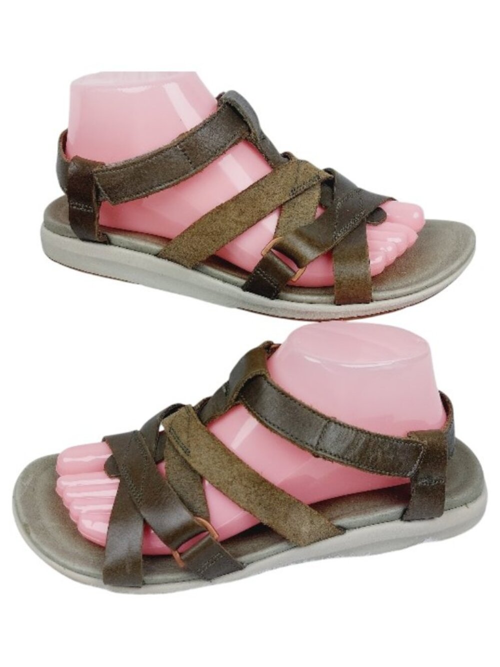 Merrell Women's Olive Kalari Shaw Strap Leather Cross Gladiator Sandal Size 9
